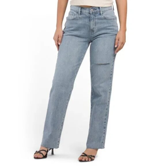 NEW ARTEMIS VINTAGE High Rise Straight Leg Jeans With Slit denim for women 167mn - Picture 1 of 5